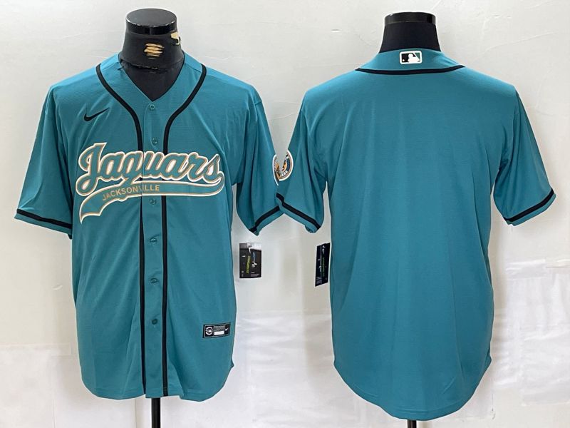 Men Jacksonville Jaguars Blank Green Joint Name 2024 Nike Limited NFL Jersey style 1->jacksonville jaguars->NFL Jersey